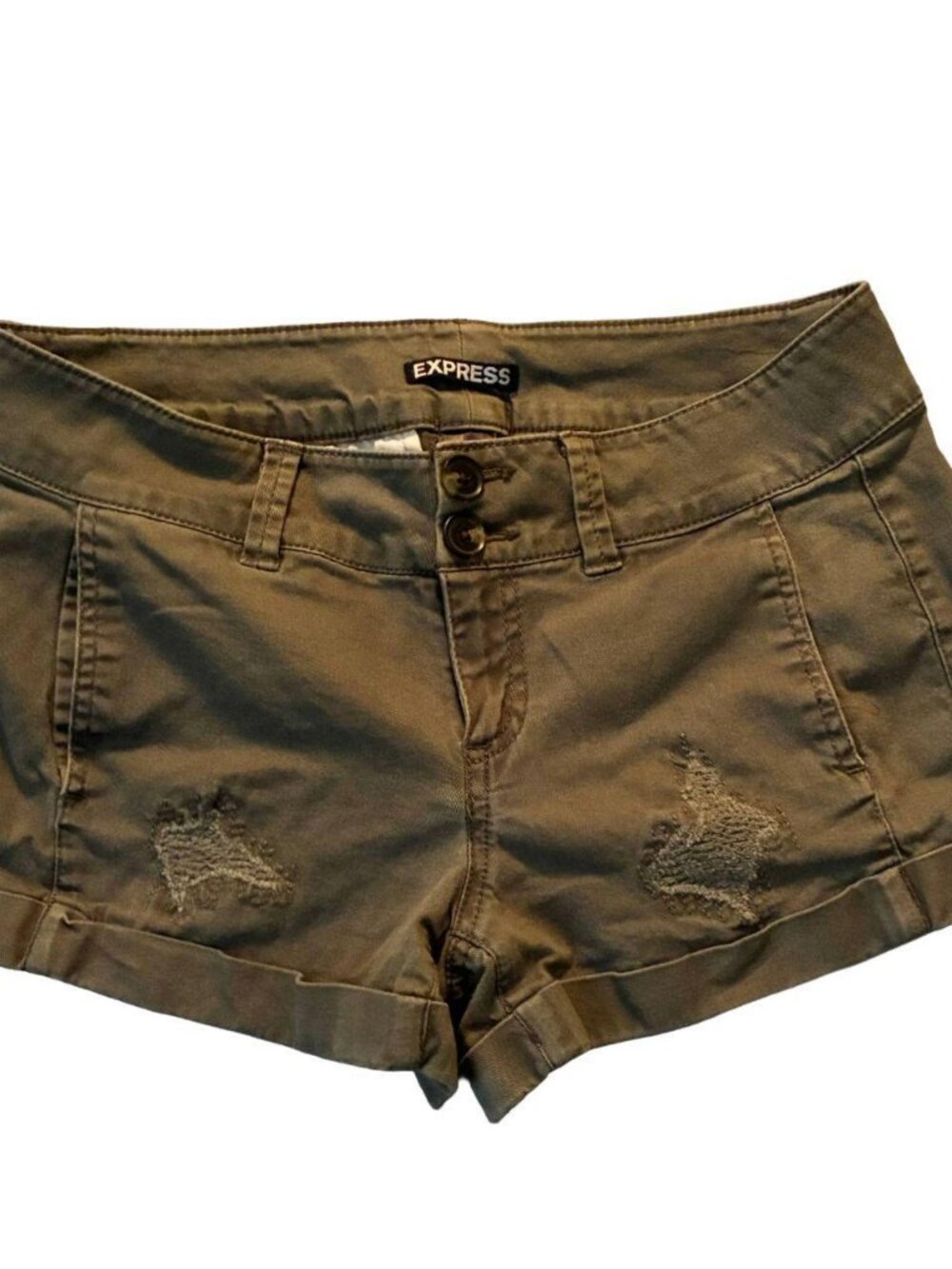 Express Olive Green Shorts Size 0